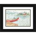 thumbnail image 1 of Brissonnet, Daphne 24x17 Black Ornate Wood Framed with Double Matting Museum Art Print Titled - Lake Moments I, 1 of 4