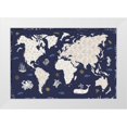 thumbnail image 1 of Brissonnet, Daphne 24x17 White Modern Wood Framed Museum Art Print Titled - Primitive Sea II Dark, 1 of 4