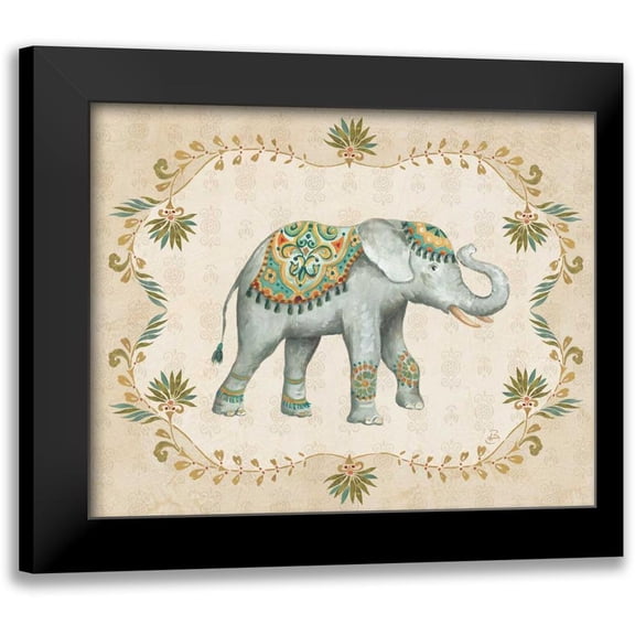 Brissonnet, Daphne 24x20 Black Modern Framed Museum Art Print Titled - Elephant Walk IV