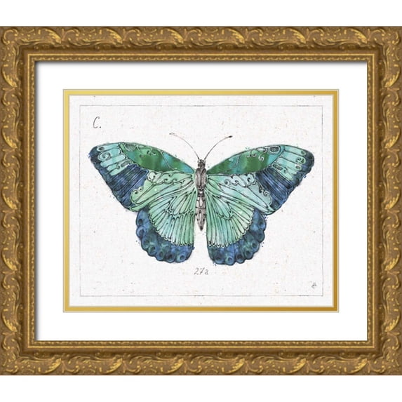 Brissonnet, Daphne 24x20 Gold Ornate Wood Framed with Double Matting Museum Art Print Titled - Outdoor Beauties V Color