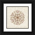 thumbnail image 1 of Brissonnet, Daphne 26x26 Black Ornate Wood Framed with Double Matting Museum Art Print Titled - Elegant Season Snowflake III Pink, 1 of 4
