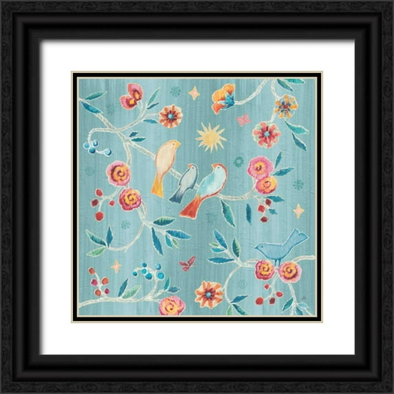 Brissonnet, Daphne 26x26 Black Ornate Wood Framed with Double Matting Museum Art Print Titled - My Bohemian Life III Color