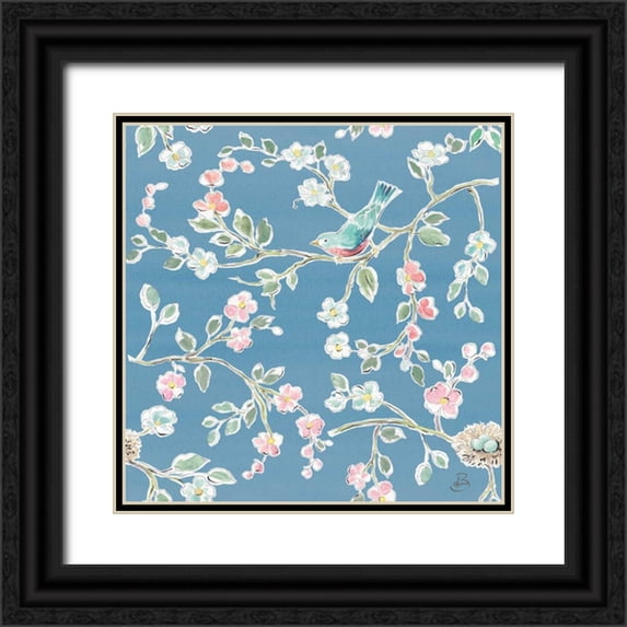 Brissonnet, Daphne 26x26 Black Ornate Wood Framed with Double Matting Museum Art Print Titled - Springtime Pattern ID