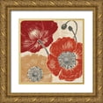 thumbnail image 1 of Brissonnet, Daphne 26x26 Gold Ornate Wood Framed with Double Matting Museum Art Print Titled - A Poppys Touch II, 1 of 4