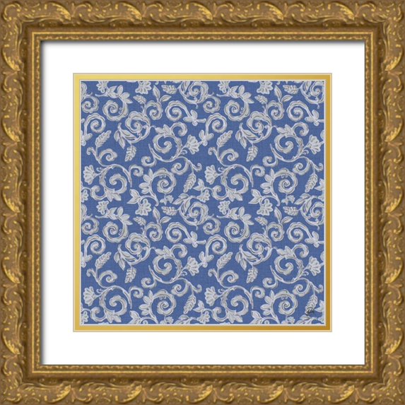 Brissonnet, Daphne 26x26 Gold Ornate Wood Framed with Double Matting Museum Art Print Titled - Morning Bloom Pattern VIID
