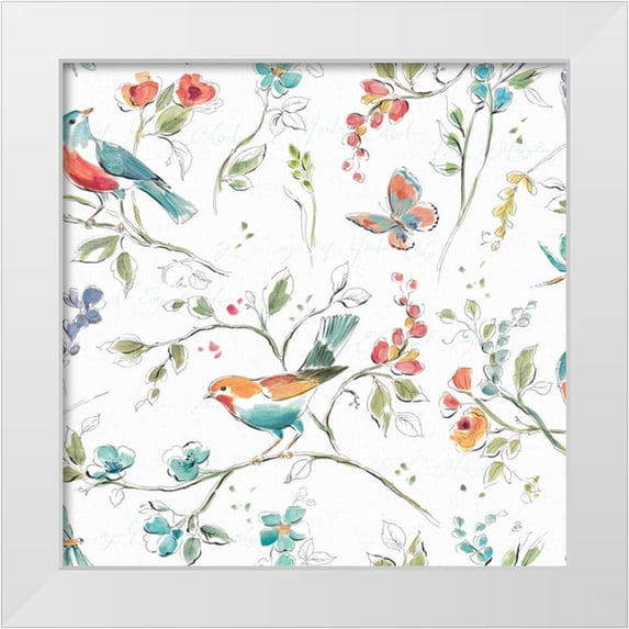 Brissonnet, Daphne 26x26 White Modern Wood Framed Museum Art Print Titled - Soft Season Step 01A