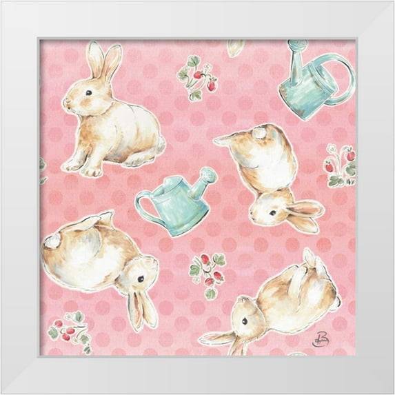 Brissonnet, Daphne 26x26 White Modern Wood Framed Museum Art Print Titled - Springtime Pattern IIIC
