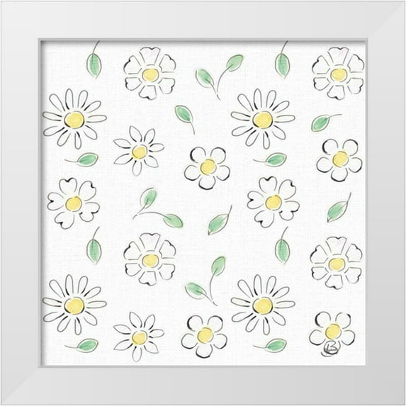 Brissonnet, Daphne 26x26 White Modern Wood Framed Museum Art Print Titled - Springtime Pattern VIIA