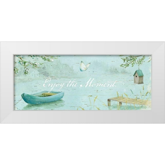 Brissonnet, Daphne 32x15 White Modern Wood Framed Museum Art Print Titled - Serene Moments IV