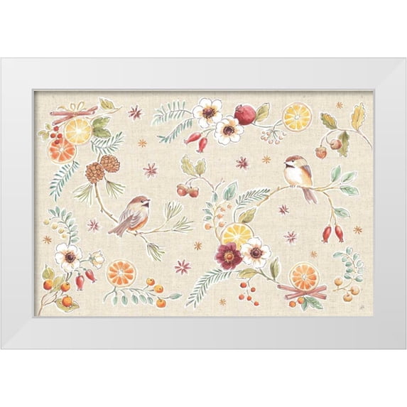 Brissonnet, Daphne 32x23 White Modern Wood Framed Museum Art Print Titled - Winter Spice I