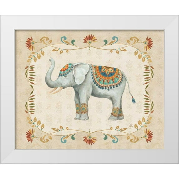 Brissonnet, Daphne 32x26 White Modern Wood Framed Museum Art Print Titled - Elephant Walk III