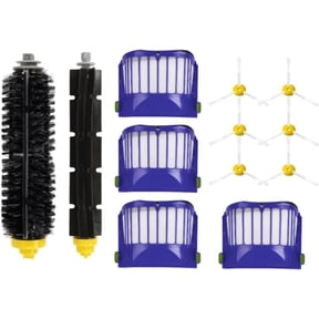 Bristle Beater Brush Side Brush Filter 12 Piece Set Compatible with iRobot Roomba 500 600 Series 551 552 650 620 595 585 564 694 676 675 692 695 677 671 655 645 690 680 660 614