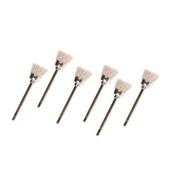 Bristle Cup Mini Brushes Soft Flexshaft Jewelry Rotary polishing Tool, Pkg 6 Pcs