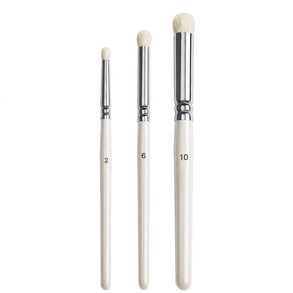 Bristle Detail Brush Set with White Wood Handles for Model Kits and Miniatures