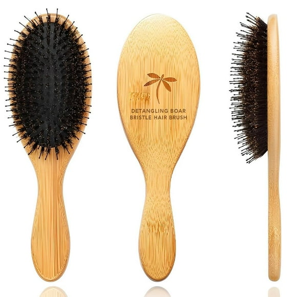 Bristle Hair Brush - Hair Brushes for Women & Mens Hair Brush, Detangler Brush, Hairbrush, Detangling Brush for Long, Curly or Any Type of Hair.