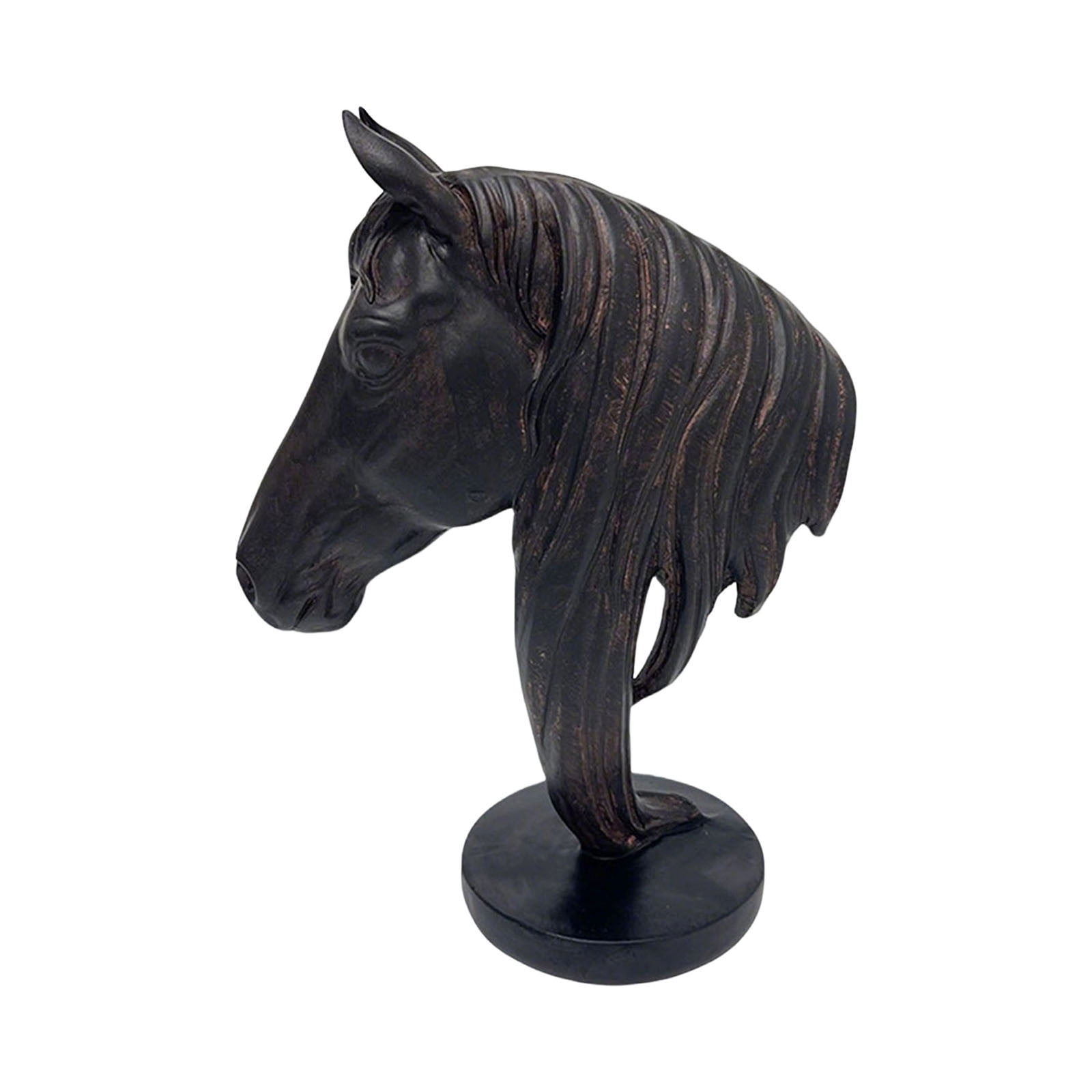 Bristle Horse Head Desk Ornament, Minimalist Modern Sculpture For Home Office Shelf Decoration Equestrian Lovers Art Display And Creative Workspace Accent