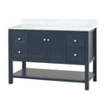 thumbnail image 1 of Bristol 48 Inch Modern Console Vanity with Rectangular Undermount Sink - Navy - Single Hole, 1 of 2