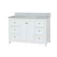 thumbnail image 1 of Bristol 48 Inch Modern Console Vanity with Rectangular Undermount Sink - White, 1 of 2