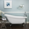 thumbnail image 1 of Bristol 67 Inch Acrylic Slipper Clawfoot Tub - Rim Faucet Drillings - Imperial Ball & Claw Feet, 1 of 2