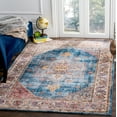 thumbnail image 1 of SAFAVIEH Bristol Erica Oriental Polyester Area Rug, Blue/Ivory, 7' x 7' Square, 1 of 8