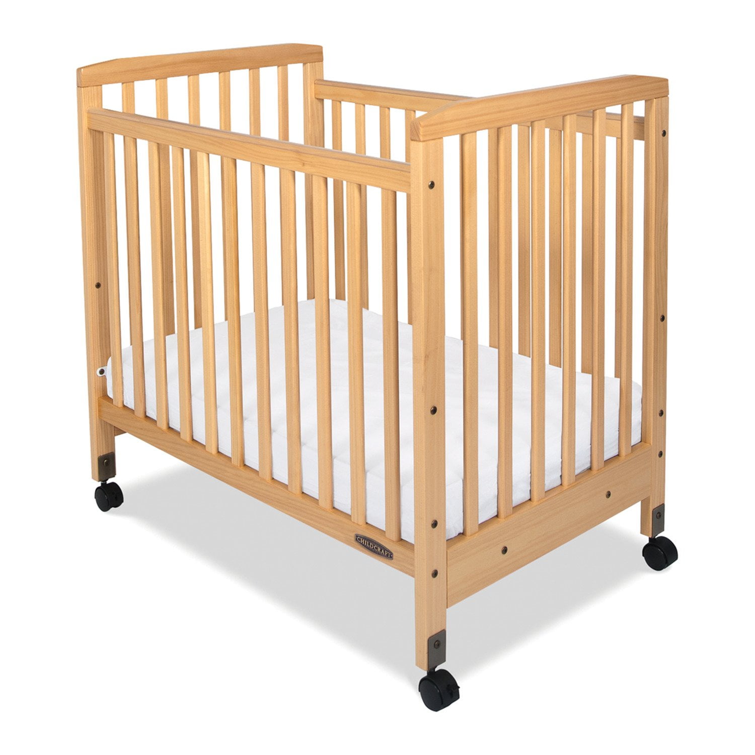 Bristol Compact FixedSide Mini Portable Crib by Child Craft, Natural