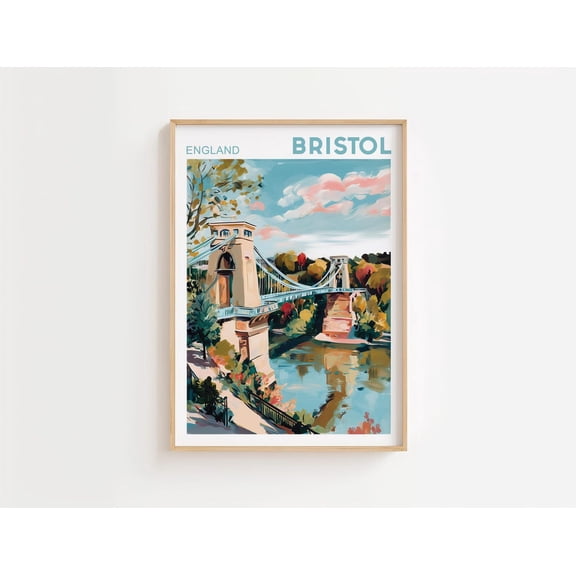 Bristol England Print, UK City Wall Art, Poster, Travel Gift, British Home Decor, Size 24x36 UNFFRAMED F03.1.8l2279