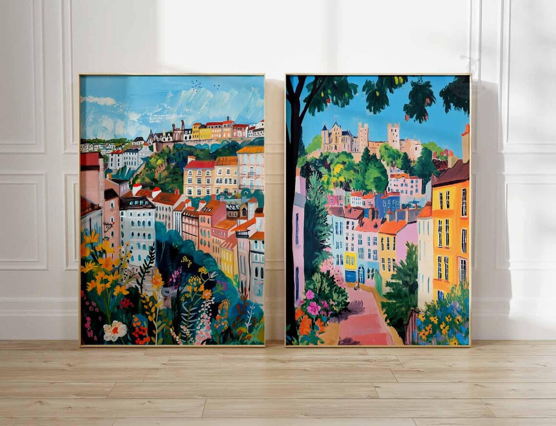 Bristol England Wall Art Print Set Of 2, Harbour And Clifton Bridge ...