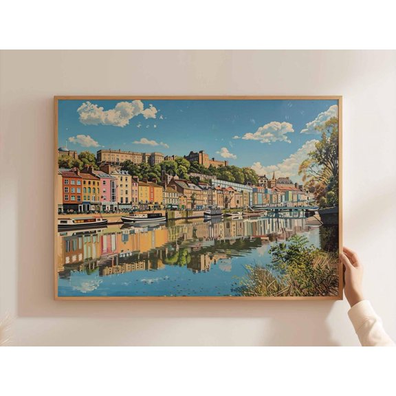 Bristol Harbour Art Uk Travel, Unframed Paper Print