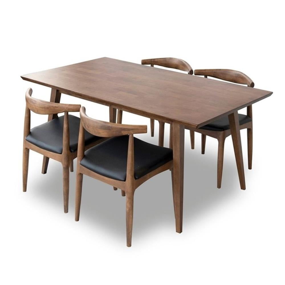 Bristol Modern Dining Room & Kitchen Solid Wood Walnut Table and Chair ...