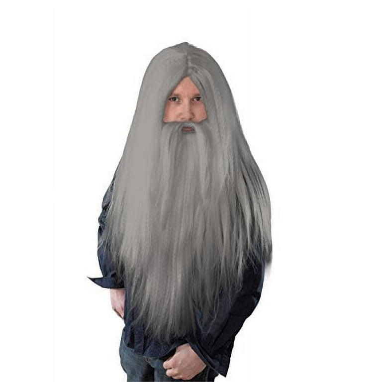 Grey Wizard Wig and Long Beard Grey Wizard Wig and Long Beard
