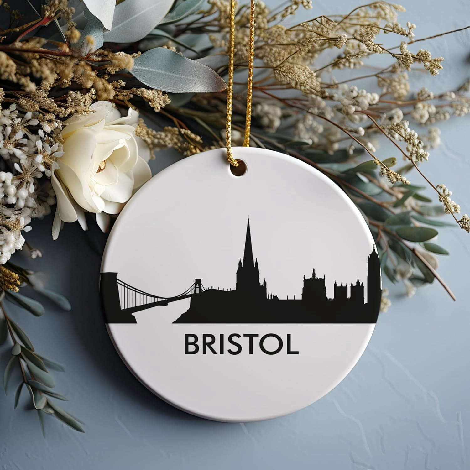 Bristol Ornaments, Bristol Christmas, Bristol Decor for Holiday, Travel Ornament, Christmas ...
