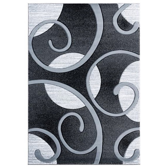 Bristol Riley Gray Rectangle Rug - 2 ft. 7 in. x 4 ft. 2 in.