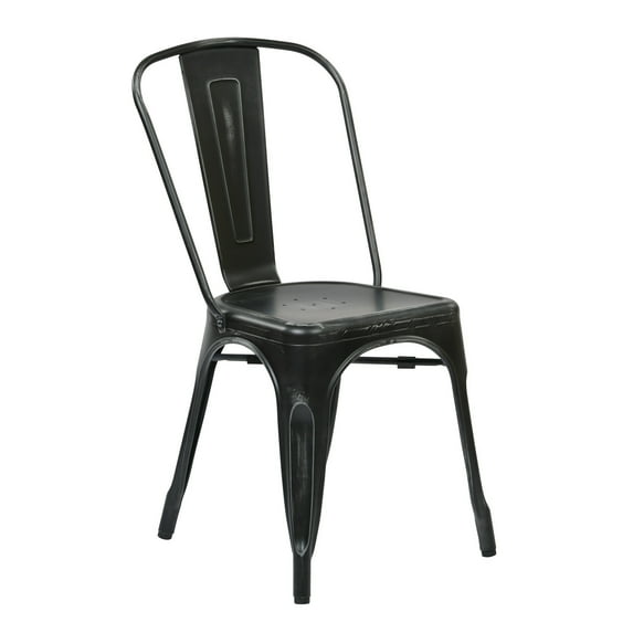 Bristow Armless Chair Antique Black 2 Pack