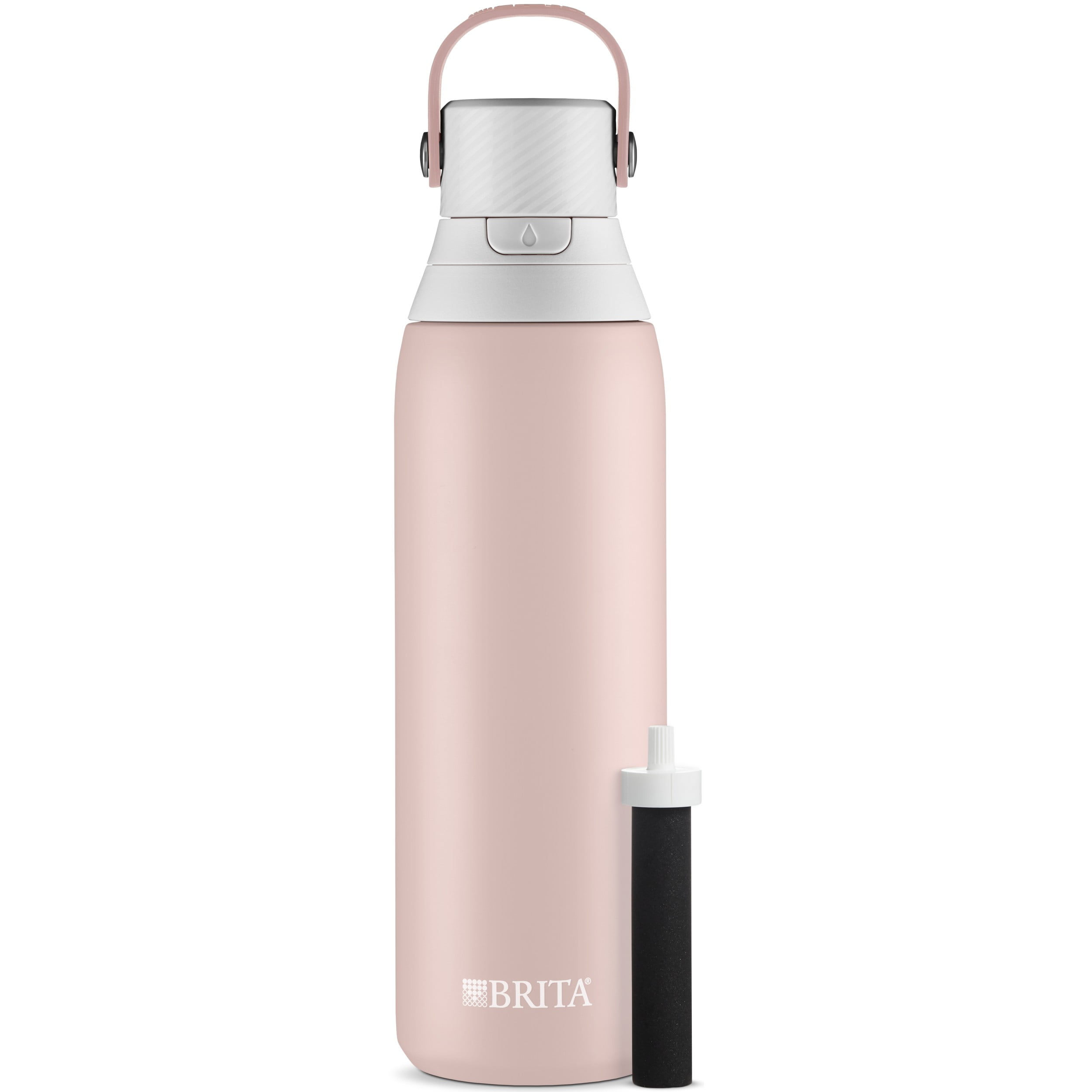 Brita 20 oz Rose Premium Stainless Steel Leak Proof Filtered Insulated Water  Bottle with Straw 