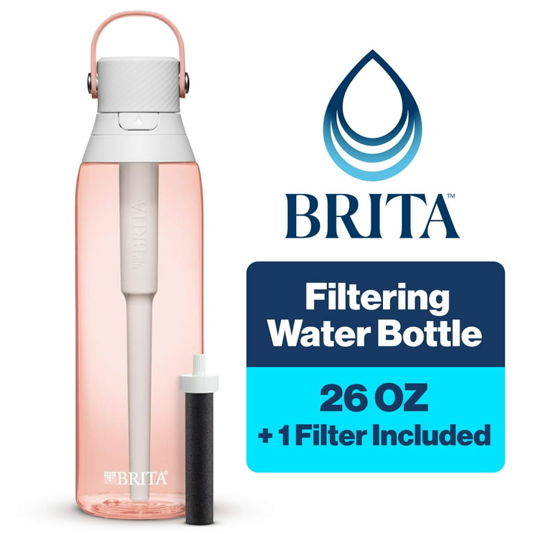 Brita Insulated Filtered Water Bottle with Straw, Reusable, BPA