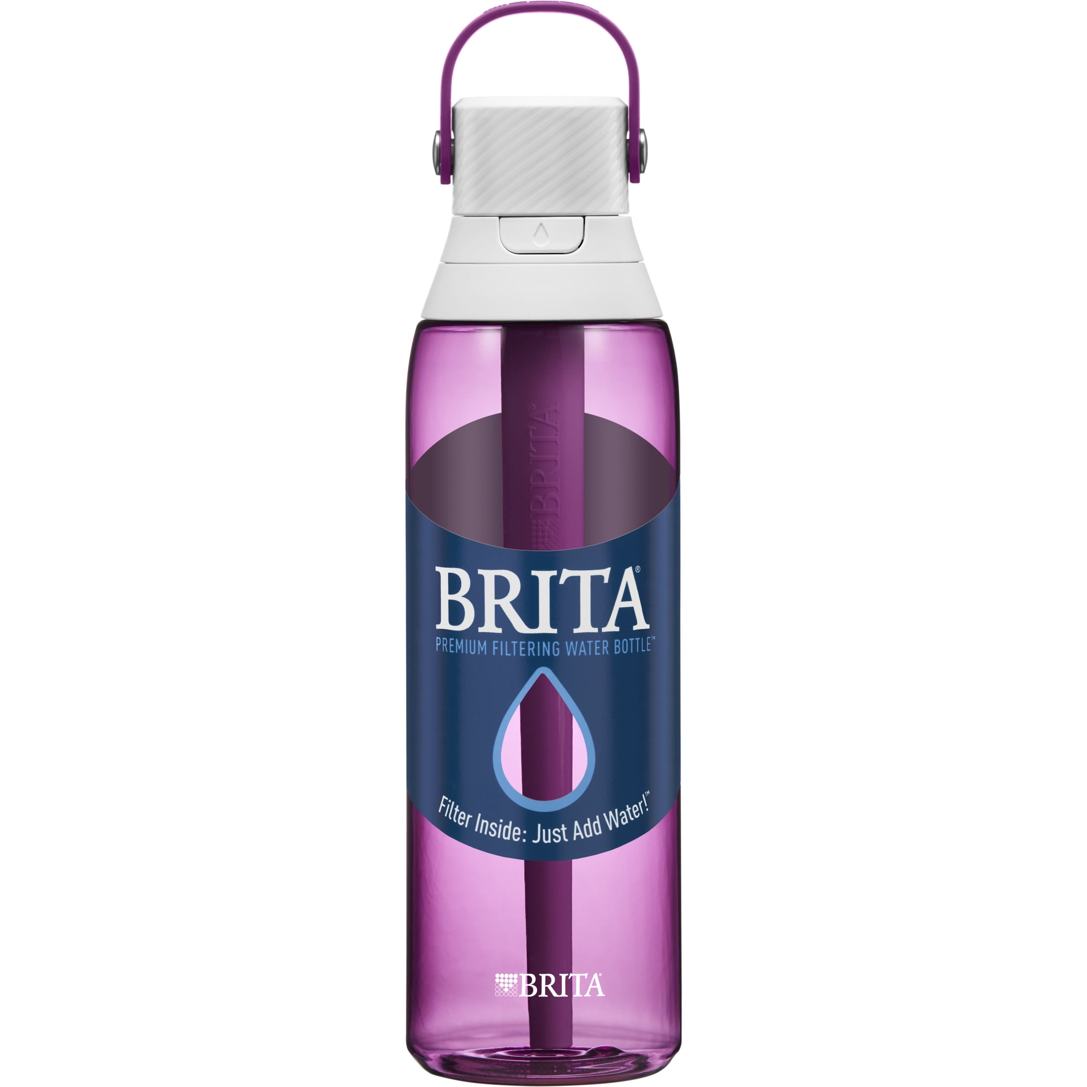 Walmart discount codes: Brita 26oz Reusable Plastic Water Bottle with Drinking Lid, Leak Proof, Travel Friendly, Filtered with Straw