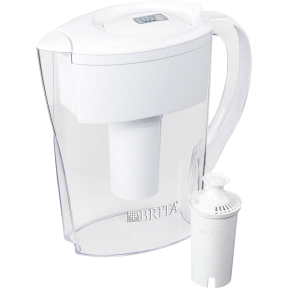 Brita, CLO35566, 6-Cup Space Saver BPA-Free Water Pitcher with 1 Filter, 1 Each, White