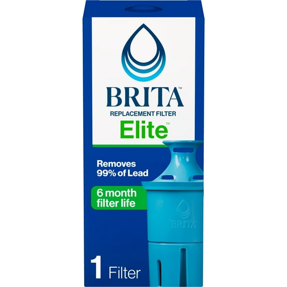 Brita Elite Replacement Water Filter, 6 Month Filter Life, Reduces Lead, Compatible with All Brita Pitchers & Dispensers, 1 Pack