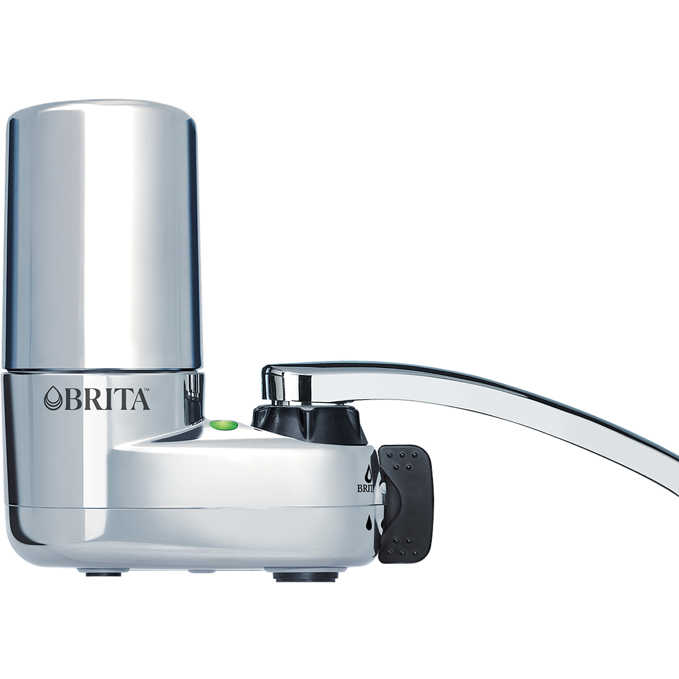 Brita Elite Water Faucet Filtration Mount System, Fits Standard Faucets, Chrome, Includes 1 Filter - image 1 of 9