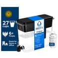 thumbnail image 1 of Brita 27 Cup Plastic Water Filtration Dispenser, Black, 1 Standard Brita Filter, 1 of 12
