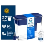 Brita 27 Cup Plastic Water Filtration Dispenser, Blue, 1 Standard Brita Filter