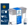 thumbnail image 1 of Brita 27 Cup Plastic Water Filtration Dispenser, Grey, 1 Standard Brita Filter, 1 of 11