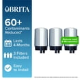 thumbnail image 1 of Brita Elite Chrome Replacement Water Filter, Compatible with Brita Faucet Water Filter Systems (3 Pack), Reduces Lead, 1 of 13