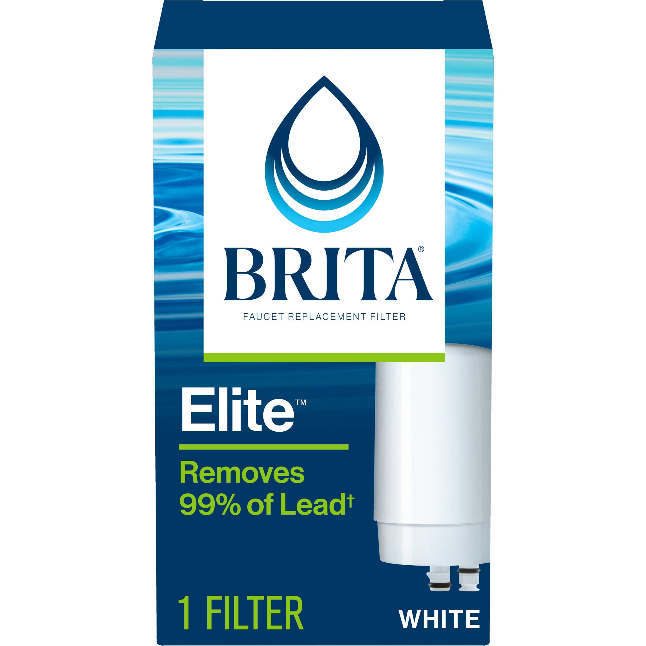 Brita Faucet Mount System Replacement Filter, Reduces Lead, Made Without BPA, White, 1 Count