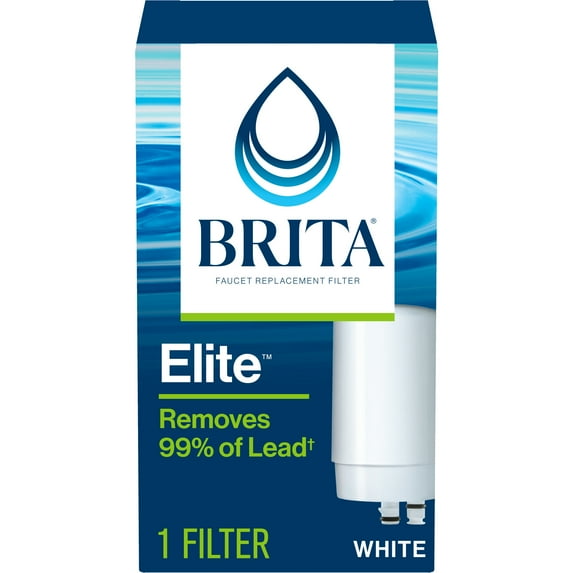Brita Elite Faucet Mount System Replacement Filter, Reduces Lead, Made Without BPA, White, 1 Count