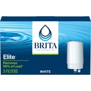 Brita Elite Faucet Mount System Replacement Filter, Reduces Lead, Made Without BPA, White, 3 Count