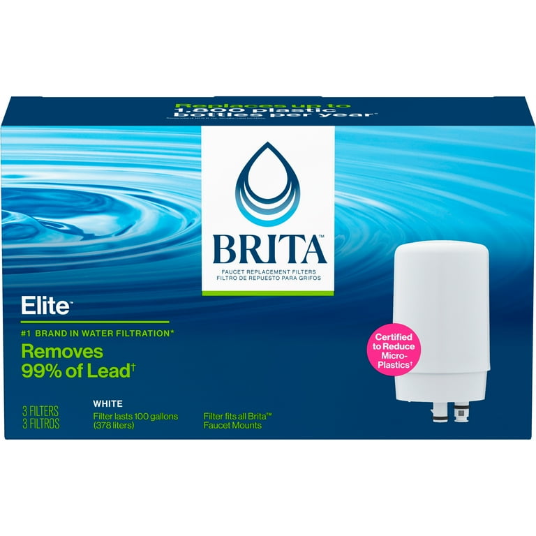 Brita Tap Water Faucet Filter Replacement, 3 Count - White Brita Tap Water Faucet Filter Replacement, 3 Count - White