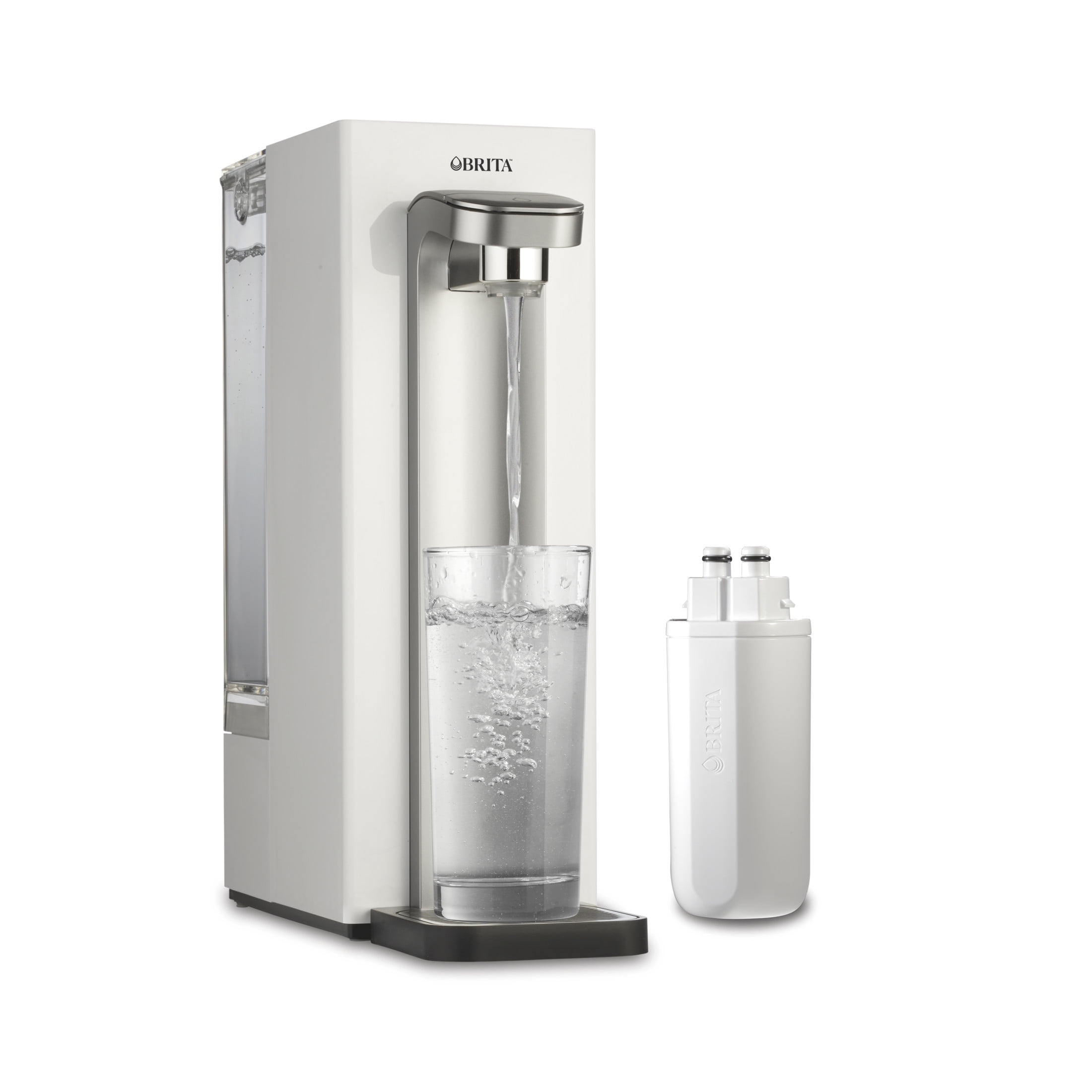 Brita Hub Compact Countertop Water Filtration Device, Water Dispenser, 9 Cup Reservoir, Includes 6-Month Filter, White