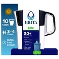 thumbnail image 1 of Brita Elite 10-Cup, Black Plastic Water Filtration Pitcher, Reduces Lead, 1 of 10