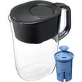 Brita Large 10 Cup Black Tahoe Water Filter Pitcher with 1 Brita Elite